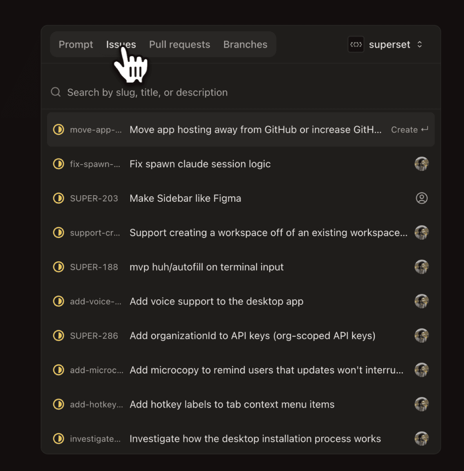 Модальное окно нового рабочего пространства, редактор CodeMirror, иконки файлов и поиск по рабочим пространствам